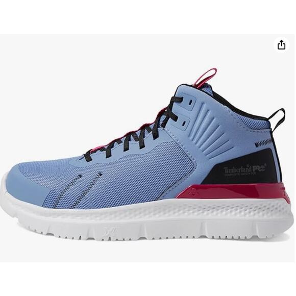 NIB Timberland Women's Setra Pro Mid Comp Toe Lace Up Work Sneakers Size 11 Blue - Picture 3 of 9